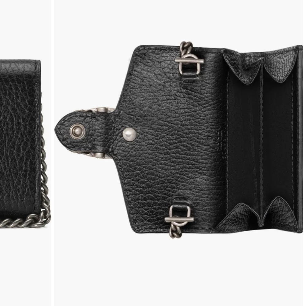 Gucci Dionysus Black Leather Card Case - Picture 10 of 11